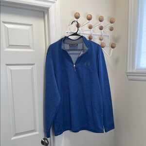 Under Armour Quater Zip Up Pullover Athletic Sweatshirt - Blue - XXL